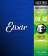  Optiweb Комплект струн для электрогитары, никелированная сталь, Super light 9-42, Elixir, 19002